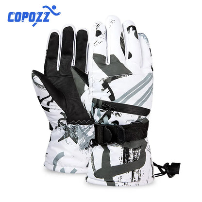 Men Women 3 finger Touch screen Ski Gloves Waterproof Winter Warm Snowboard Gloves Motorcycle Riding Snowmobile Gloves