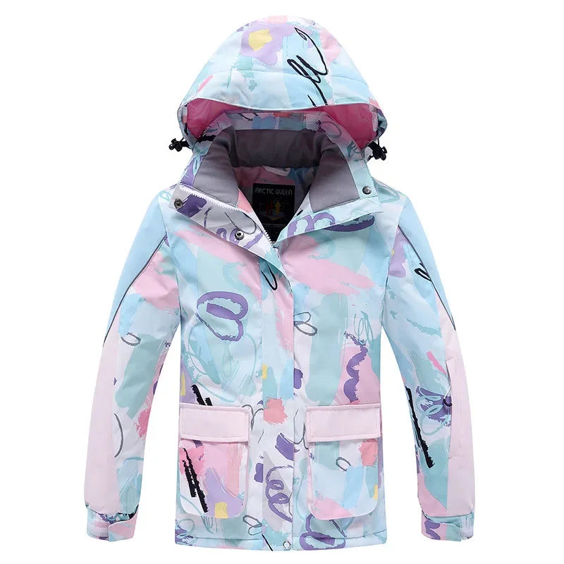 Ski Jacket for Children Windproof Waterproof Warm Snow Coats Girls Boys Winter Outdoor Sports Skiing Snowboarding Jacket