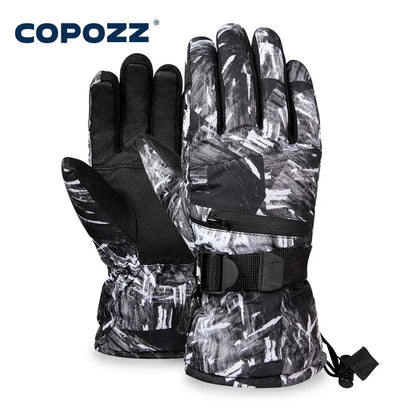 Men Women 3 finger Touch screen Ski Gloves Waterproof Winter Warm Snowboard Gloves Motorcycle Riding Snowmobile Gloves