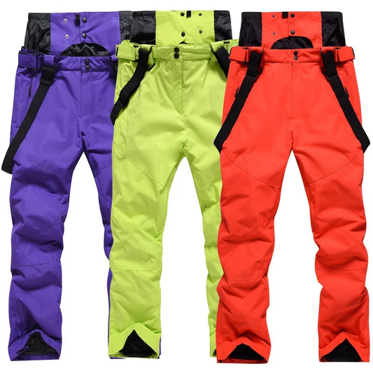 Waterproof Skiing OverallsOutdoor Mountain Man Snowboard Trousers Windproof Female Jumpsuit Sport Warm Women Ski Pants