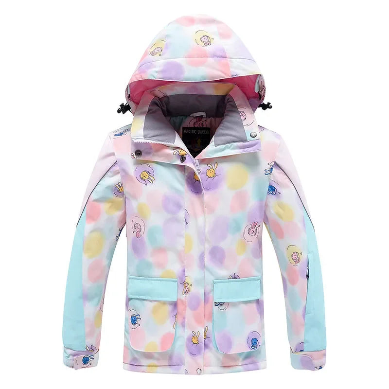 Ski Jacket for Children Windproof Waterproof Warm Snow Coats Girls Boys Winter Outdoor Sports Skiing Snowboarding Jacket