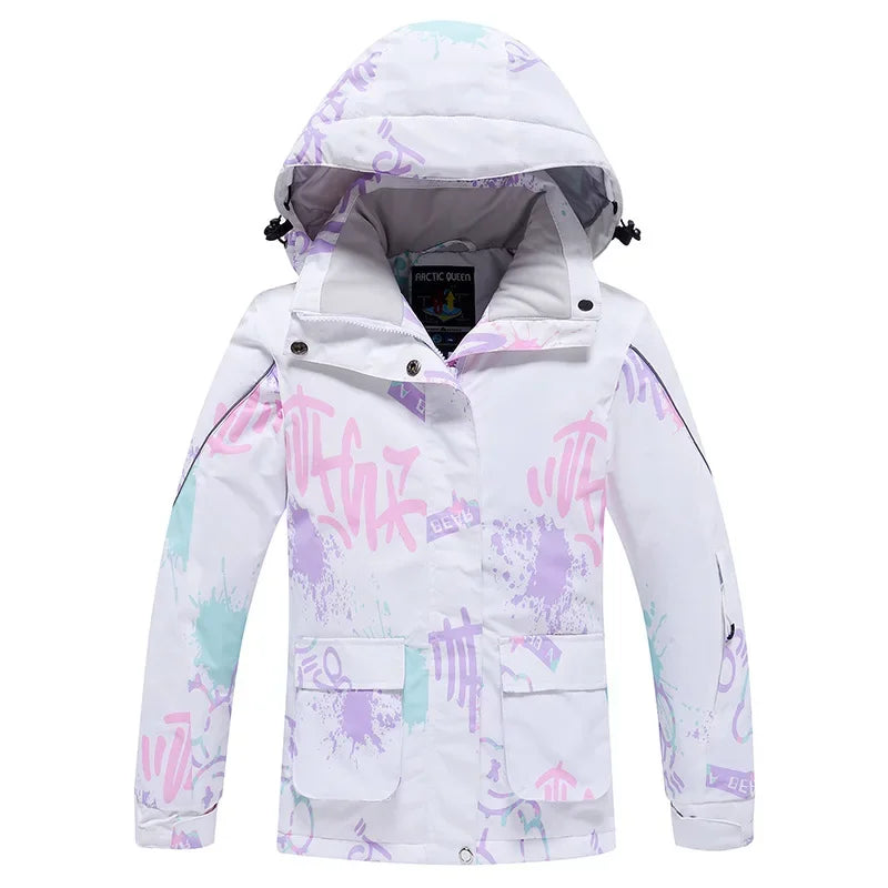 Ski Jacket for Children Windproof Waterproof Warm Snow Coats Girls Boys Winter Outdoor Sports Skiing Snowboarding Jacket