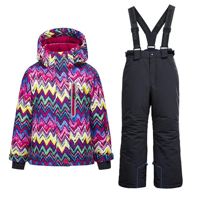 Children clothing Set Thermal Ski Suit Waterproof Pants Jacket Boy Girl Winter Sports Windproof clothes snowsuit Kid Skiing 2pcs