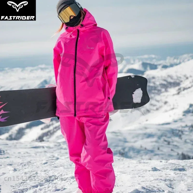 Outdoor Winter Snowboarding Suit Set for Men and Women Waterproof Couple Ski Suit Snow Clothes Women Cold-proof Clothing