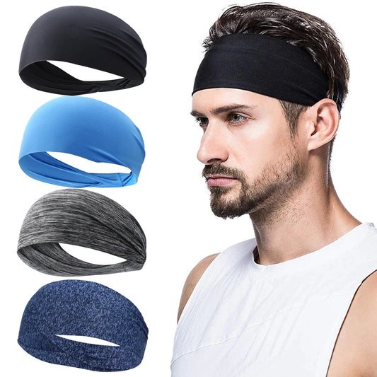 Men Headband Absorbent Cycling Yoga Sweat Sport Headband Men Sweatband For Men and Women Yoga Hair Bands Head Sweat Bands Sports