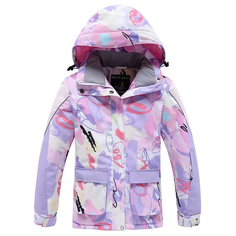 Ski Jacket for Children Windproof Waterproof Warm Snow Coats Girls Boys Winter Outdoor Sports Skiing Snowboarding Jacket