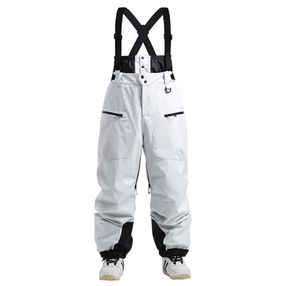 Winter New Skiing Pants Thickening Warm Ski Overalls Men Loose Snow Clothes Outdoor Windproof Snowboard Trousers Waterproof Pant