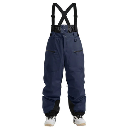 Winter New Skiing Pants Thickening Warm Ski Overalls Men Loose Snow Clothes Outdoor Windproof Snowboard Trousers Waterproof Pant