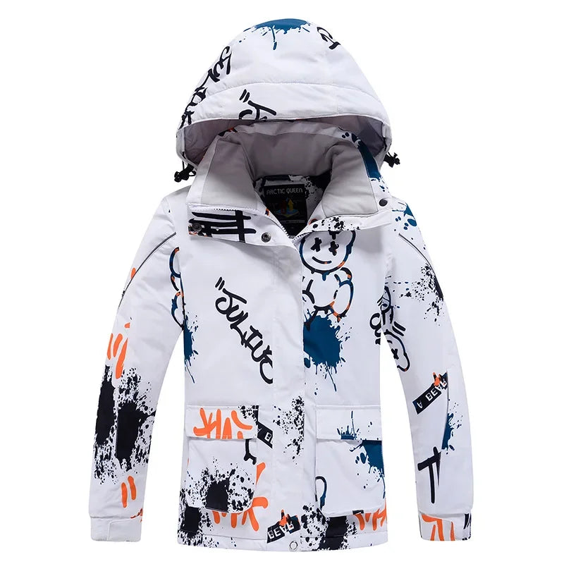 Ski Jacket for Children Windproof Waterproof Warm Snow Coats Girls Boys Winter Outdoor Sports Skiing Snowboarding Jacket