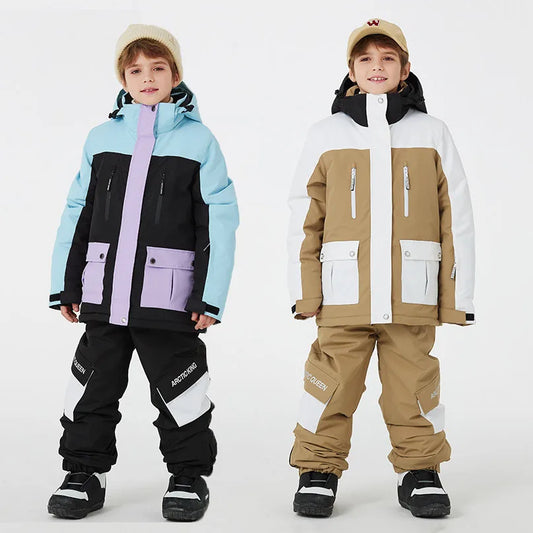 Kids Ski Suit Children Windproof Waterproof Child Warm Snow Set Pants Girls And Boy Winter Skiing And Snowboarding Jacket